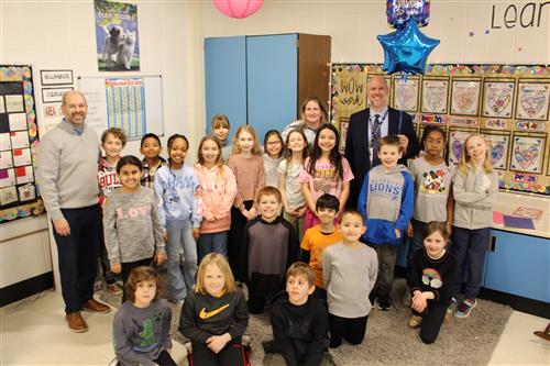 Barth with students in her class